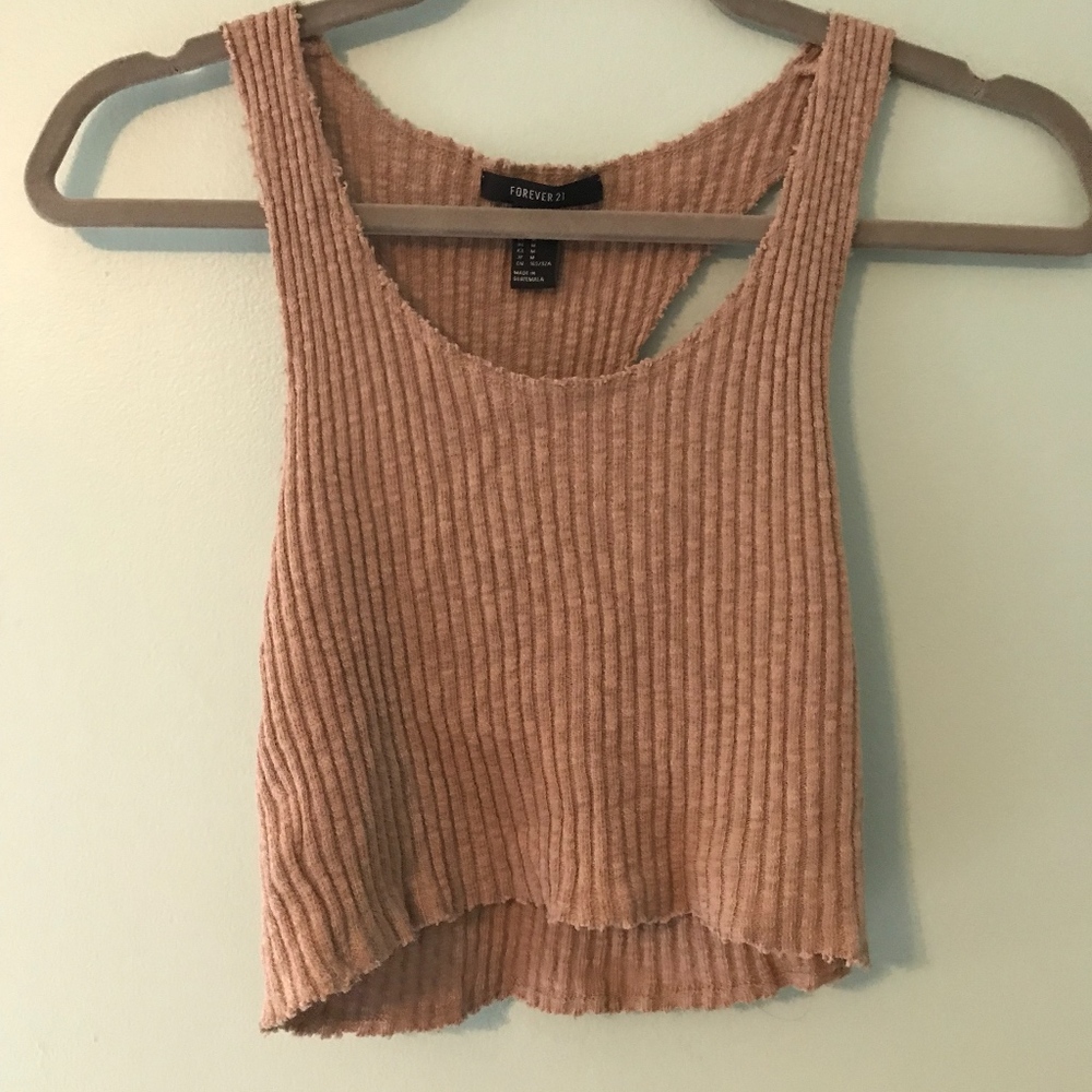 Forever 21 Crop Sweater Tank Size M
